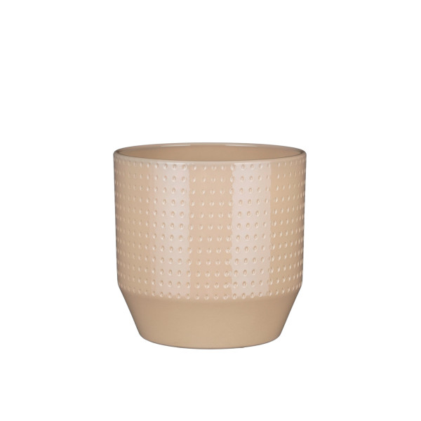 Maceta cerámica Nola.Beige.21.5x21h.