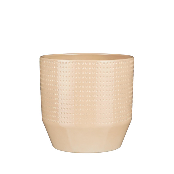 Maceta cerámica Nola.Beige.23.5x22h