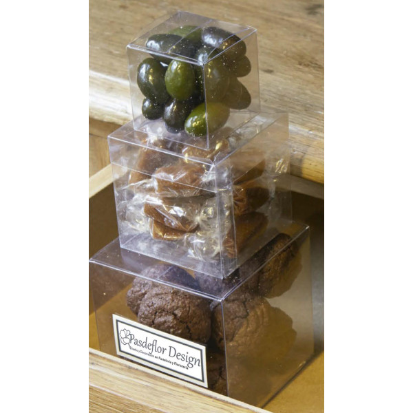 Caja cubo transparente acetato 6x6.