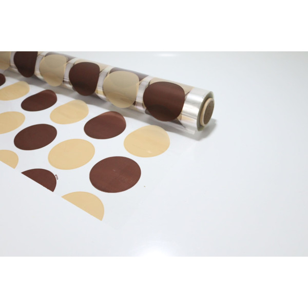 Bobina Papel de Regalo Transparente Bolle Nocciola Marrón