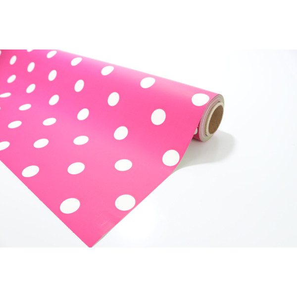 Bobina Papel de Regalo Opaco Daisy Fucsia & Verde