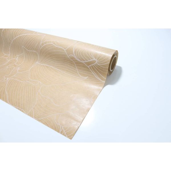White Foliage Kraft Paper Gift Wrap Roll