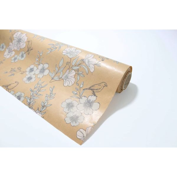 Bobina Papel de Regalo Kraft Azul Natural