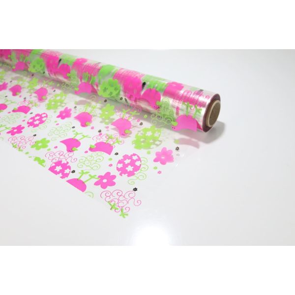 Bobina Papel de Regalo Transparente Pollitos