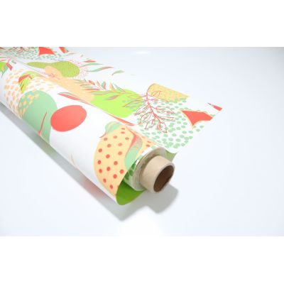 Bobina Papel de Regalo Opaco Filodendro Fucsia & Verde Perfumado Almizcle