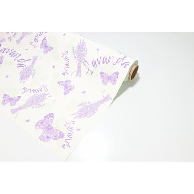Bobina Papel de Regalo Opaco Lavanda & Verde Perfumado Lavanda
