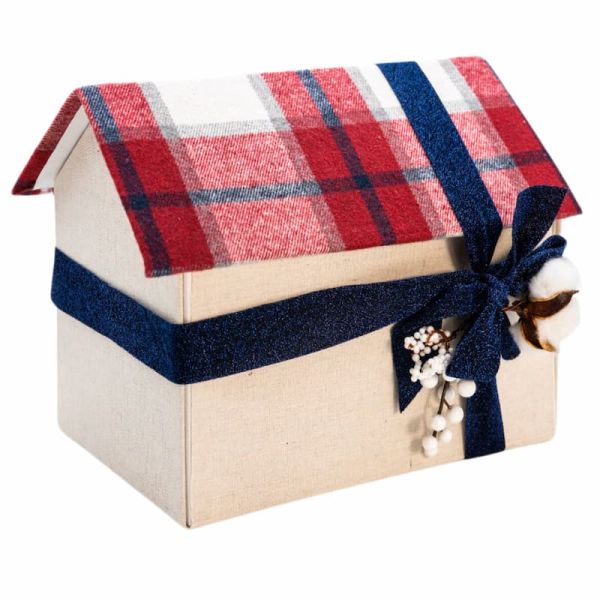 Contenedor Baúl Casa Tartan Burdeos