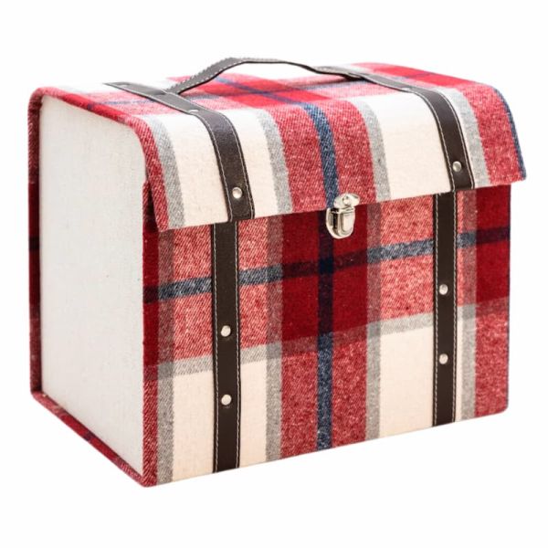 Tartan Bordeaux Trunk Container