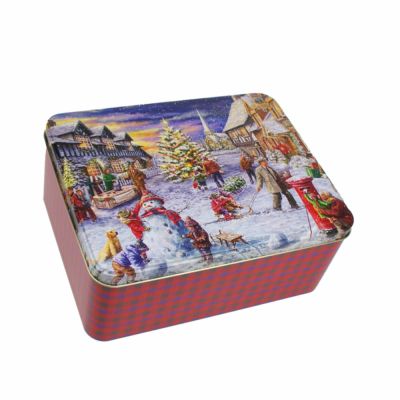 Caja Metálica Serie Mercado de Navidad