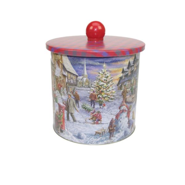Special Christmas Market Series Metal Cookie Jar