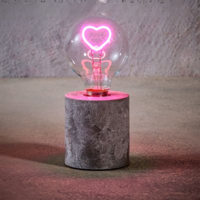 Pink Heart Table Lamp