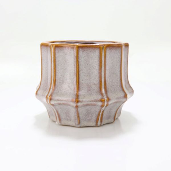 Maceta de Cerámica Sanna Gris Crema