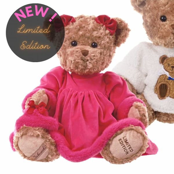LIMITED EDITION Cotton Teddy Bear Plush Filippa in Pink
