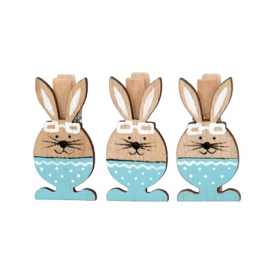 Clips Easter Bunny Pegs Pack x9
