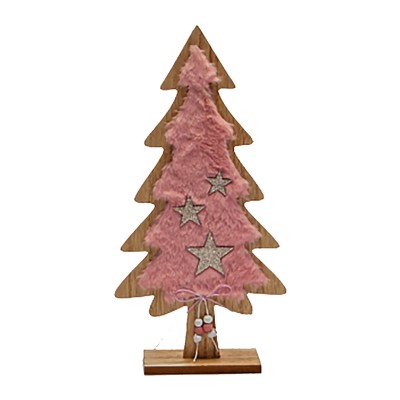 Arbol Xmas pelo rosa.