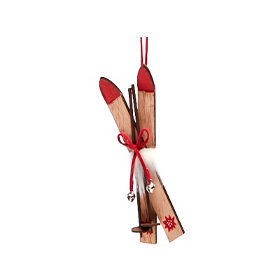 Colgante Xmas ski rojo.